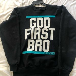 God First Bro crewnwck -JCLU
